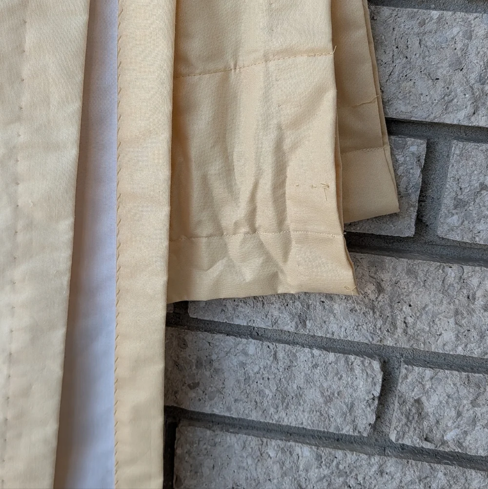 Croscill Curtain Panels Pair (2) Sunshine Yellow Cottagecore 86 x 39” Drapes EUC